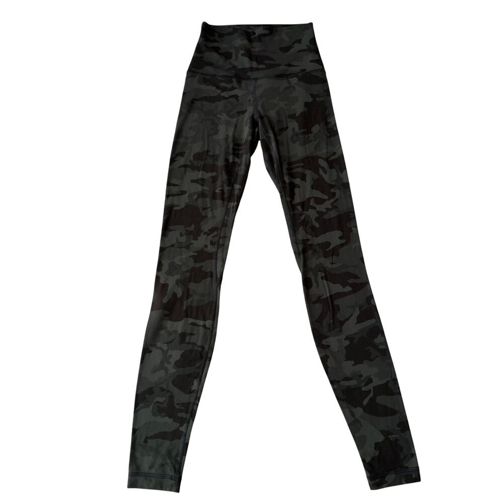 Lululemon Align Leggings Black Camo High Rise Yoga Pants Size 2